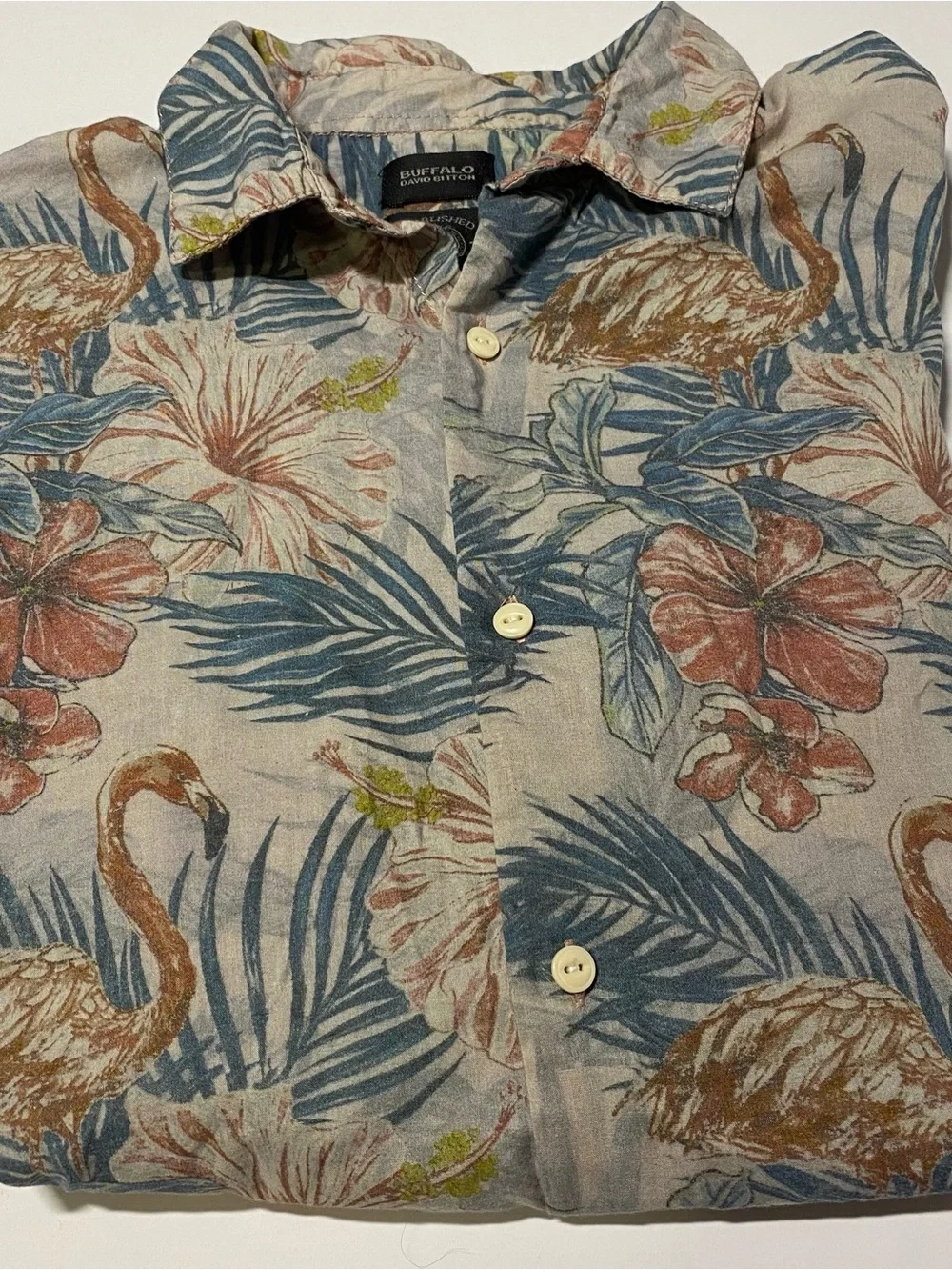 Buffalo David Bitton Men's Sybeachy Regular-Fit Tropical-Print Shirt - Size M